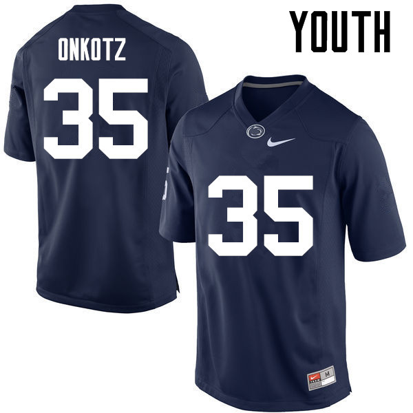 Youth Penn State Nittany Lions #35 Dennis Onkotz College Football Jerseys-Navy